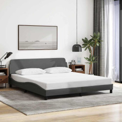 Estrutura de cama dover 180x200 cm tecido cinzento-escuro