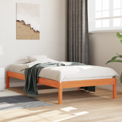 Sofá-cama sem colchão 90x200 cm pinho maciço castanho-mel