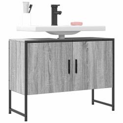 Armário p/ lavatório wc 80x33x60 cm deriv.madeira cinza sonoma