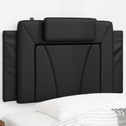 Almofadão de cabeceira viana 90 cm couro artificial preto