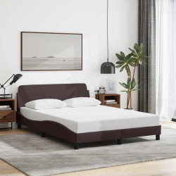 Estrutura de cama dover 120x200 cm tecido castanho-escuro