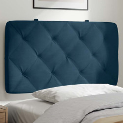 Almofadão de cabeceira 90 cm veludo azul