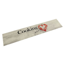 Tapete de cozinha lavável 60x300 cm veludo padrão peper cooking