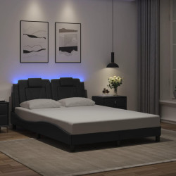Estrutura de cama viana com LED sem colchão 120x200cm cinza