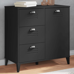 Aparador viken 80x40x80 cm derivados de madeira preto