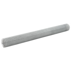 Cerca de arame p/ galinheiro 25x1,5 m aço galvanizado prateado