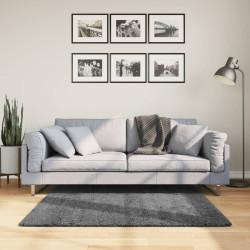 Tapete de pelo curto oviedo 120x120 cm antracite