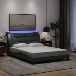 Estrutura de cama com LED sem colchão hvar 140x200 cm tecido