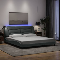 Estrutura de cama com LED sem colchão hvar 180x200 cm tecido