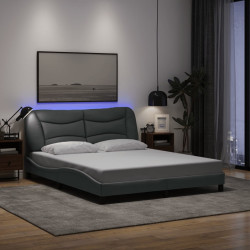 Estrutura de cama com LED sem colchão hvar 160x200 cm tecido