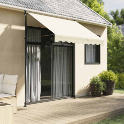 Toldo retrátil 250x150 cm tecido e aço cor creme