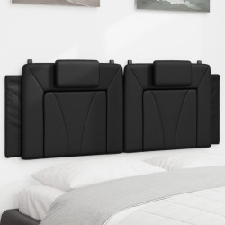 Almofadão de cabeceira viana 152 cm couro artificial preto