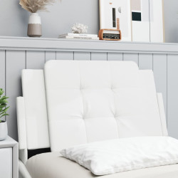 Almofadão de cabeceira zadar 90 cm couro artificial branco