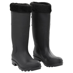 Galochas com meias removíveis tamanho 39 PVC preto