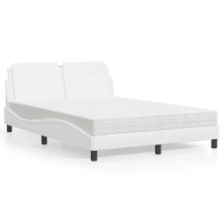 Estrutura de cama sem colchão zadar 120x200 cm couro artificial branco