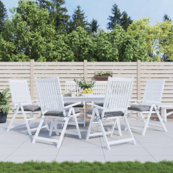 Almofadões de cadeira 6 pcs 50x50x7 cm tecido oxford cinzento