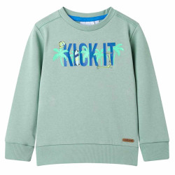 Sweatshirt para criança cor caqui-claro 104