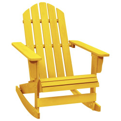 Cadeira adirondack de baloiçar p/ jardim abeto maciço amarelo