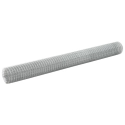 Cerca de arame p/ galinheiro 10x1,5 m aço galvanizado prateado