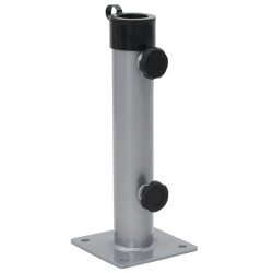 Base de guarda-sol para poste de ø38/48 mm aço prateado