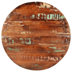 Tampo de mesa redondo ø70x1,5cm madeira recuperada maciça