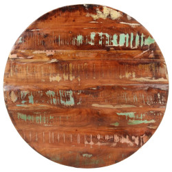 Tampo de mesa redondo ø80x2,5cm madeira recuperada maciça