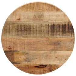 Tampo de mesa redondo ø50x3,8cm madeira mangueira áspera maciça