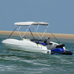 Toldo 3 arcos bimini paredes malha laterais 183x(170-182)x137cm