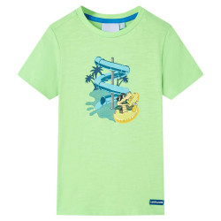 T-shirt de criança verde néon 116