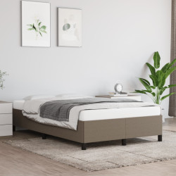 Estrutura de cama sem colchão 120x190cm tecido cinzento