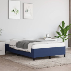 Estrutura de cama sem colchão 120x190 cm tecido azul