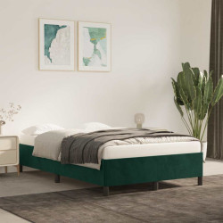 Estrutura de cama com colchão verde escuro 120x190 cm veludo