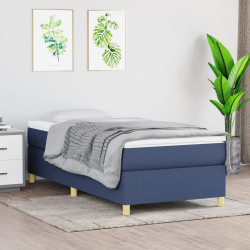 Estrutura de cama com molas 80x200 cm azul