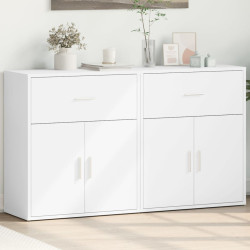 Aparadores 2 pcs 60x31x70 cm derivados de madeira branco