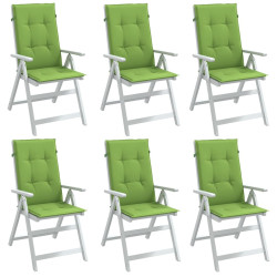 Almofadões cadeiras altas 6pcs mesclado tecido verde