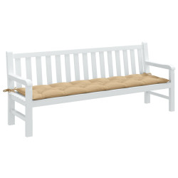 Almofadão banco jardim 200x50x7cm mesclado tecido bege