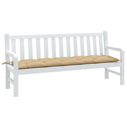 Almofadão p/ banco de jardim 180x50x7 cm mesclado tecido bege