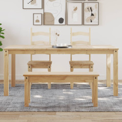 Mesa de jantar panama 180x90x75 cm madeira de pinho maciça