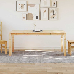 Mesa de jantar corona 180x90x75 cm madeira de pinho maciça