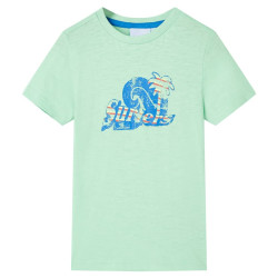 T-shirt de criança verde-claro 128