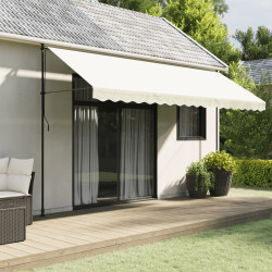 Tecido de substituição para sanefa de toldo 450 cm riscas creme