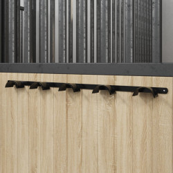 Suporte de brida para 5 bridas ferro preto