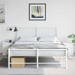 Mesas de cabeceira 2 pcs 34,5x39x44 cm aço branco