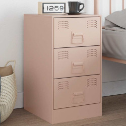 Mesa de cabeceira 34,5x39x62 cm aço rosa