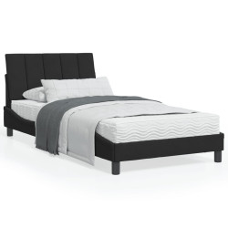 Cama com colchão hanko 100x200 cm veludo preto