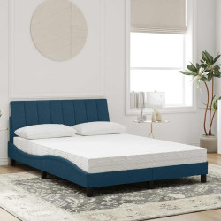 Cama com colchão hanko 140x190 cm veludo azul