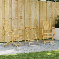 3 Pcs conjunto de bistrô em bambu