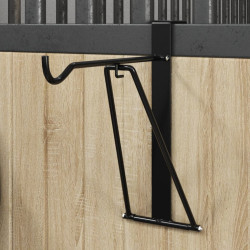 Suporte para sela portátil e dobrável aço preto