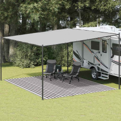 Tapete de campismo para tenda 400x500 cm pead antracite/branco