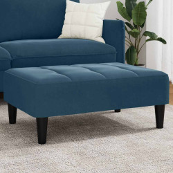 Apoio de pés 77x55x31 cm veludo azul